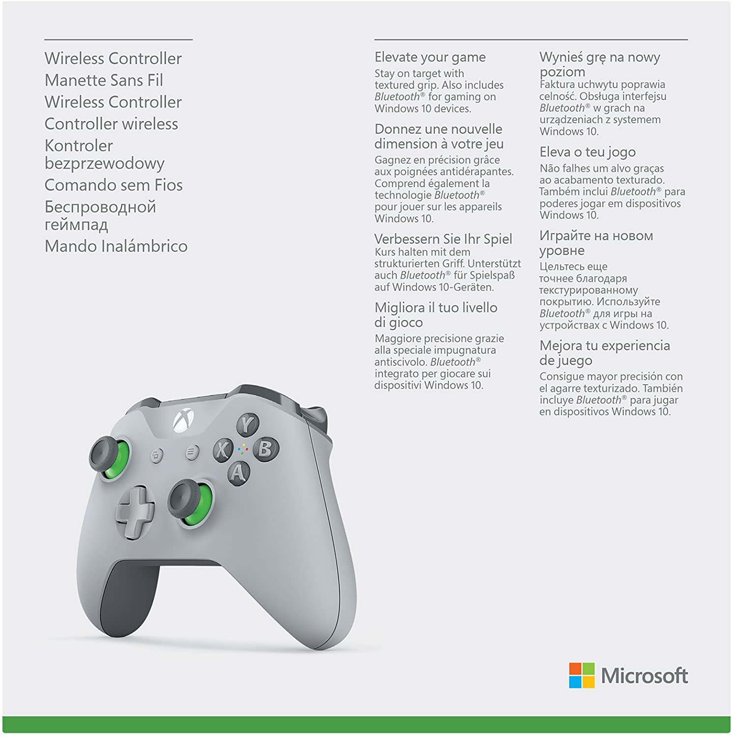 Скриншоты Беспроводной геймпад Xbox Wireless Controller Grey/Green [Cеро-зеленый](WL3-00061) интернет-магазин Омегагейм
