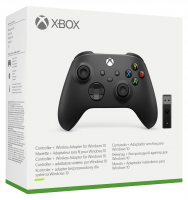 Беспроводной геймпад Xbox Carbon Black [Черный] + адаптер для Windows 10 (1VA-00008)