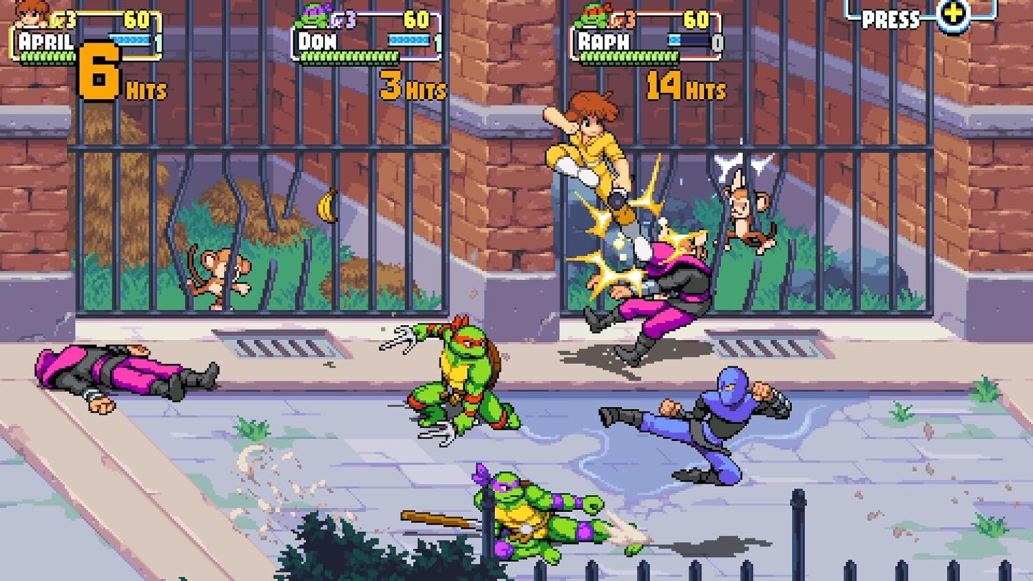 Скриншоты Teenage Mutant Ninja Turtles: Shredder's Revenge Anniversary Edition [US][Nintendo Switch, английская версия] интернет-магазин Омегагейм