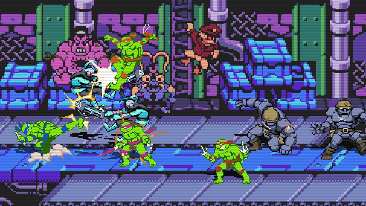 Скриншоты Teenage Mutant Ninja Turtles: Shredder's Revenge Anniversary Edition [Nintendo Switch, английская версия] интернет-магазин Омегагейм