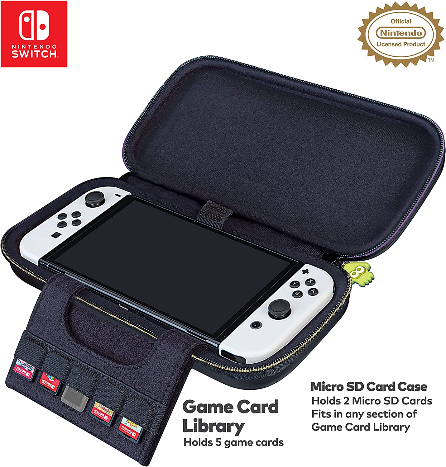 Скриншоты Дорожный чехол Deluxe Travel Case - Splatoon 3 для Nintendo Switch/OLED/Lite [NNS51B] интернет-магазин Омегагейм