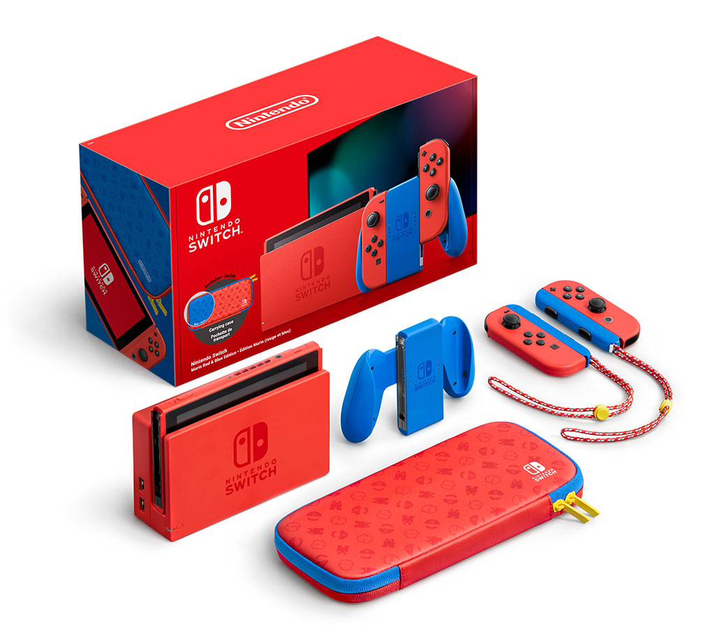 Скриншоты Игровая приставка Nintendo Switch Особое издание Mario Red & Blue интернет-магазин Омегагейм