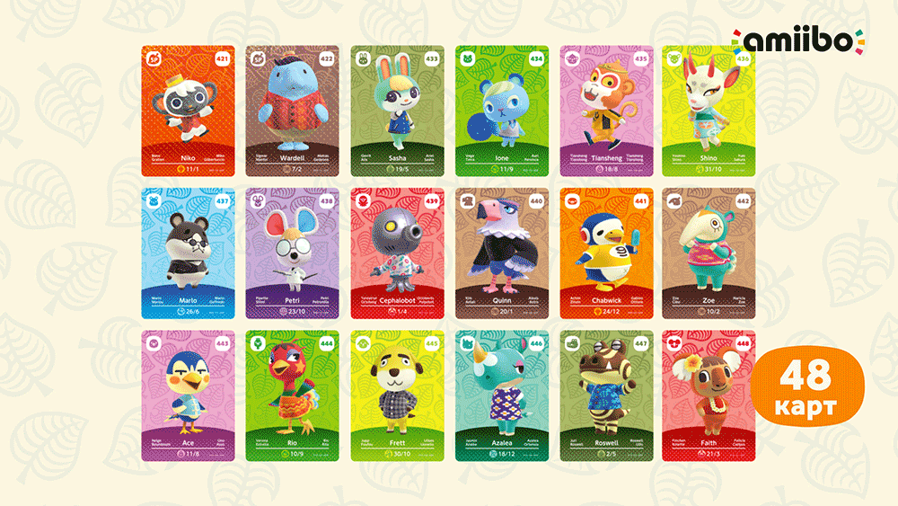 Скриншоты amiibo Карты Animal Crossing Cards Series 5 [выпуск 5] интернет-магазин Омегагейм