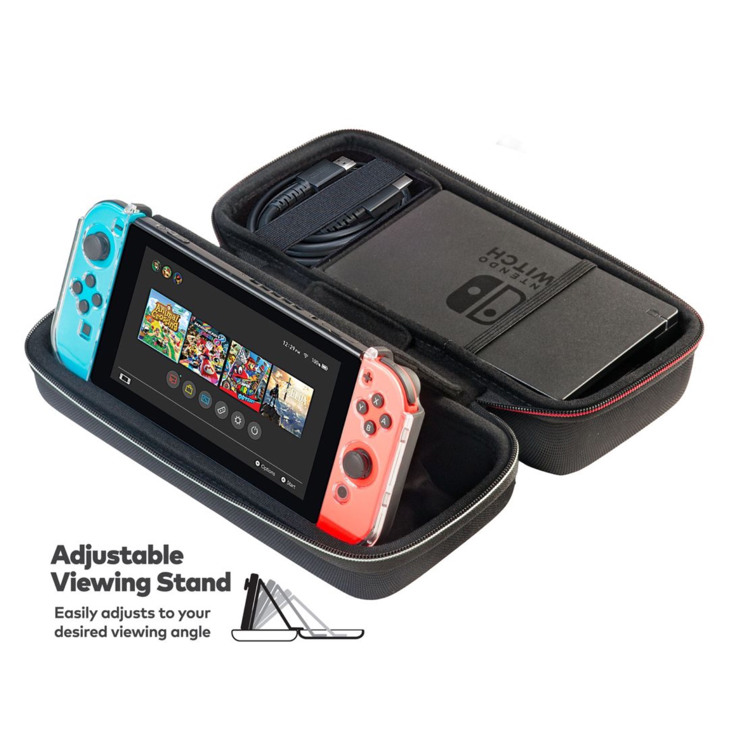 Скриншоты Дорожный чехол Deluxe Travel Case White для Nintendo Switch/OLED/Lite [NNS4000W] интернет-магазин Омегагейм