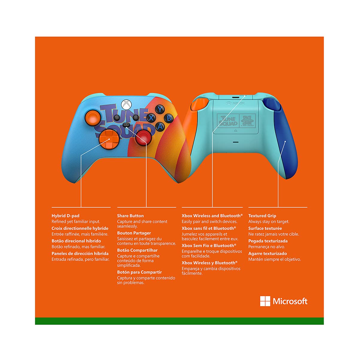 Скриншоты Беспроводной геймпад Xbox Space Jam [Оранжево-голубой](QAU-00027) интернет-магазин Омегагейм